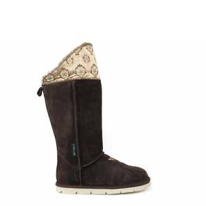 NEW SUPERLAMB women's mongol 19 tall boots in chocolate